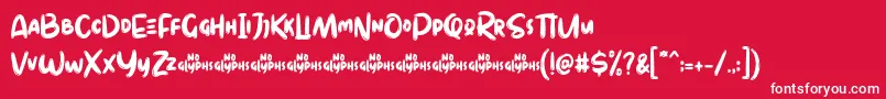 Stella Demo Font – White Fonts on Red Background