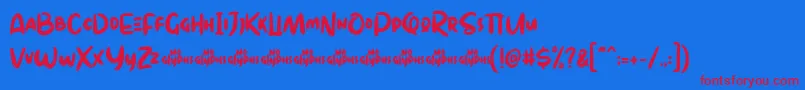 Stella Demo Font – Red Fonts on Blue Background