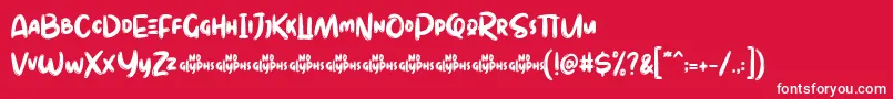 Stella Demo Font – White Fonts on Red Background