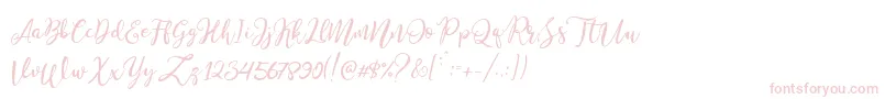 Stella Wilson Font – Pink Fonts on White Background