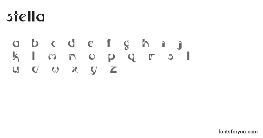 Шрифт Stella (141968) – алфавит, цифры, специальные символы