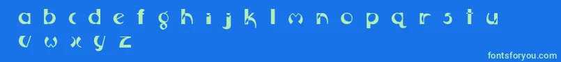 stella Font – Green Fonts on Blue Background