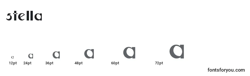 Размеры шрифта Stella (141968)