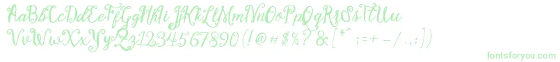 Stellanova Script Free Demo-Schriftart – Grüne Schriften