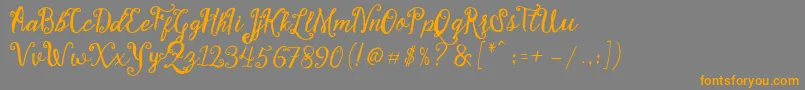 fuente Stellanova Script Free Demo – Fuentes Naranjas Sobre Fondo Gris