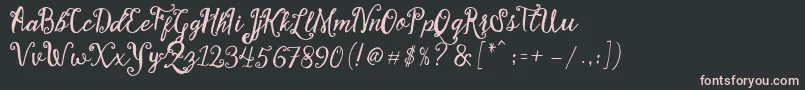 フォントStellanova Script Free Demo – 黒い背景にピンクのフォント