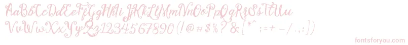 Police Stellanova Script Free Demo – polices roses sur fond blanc