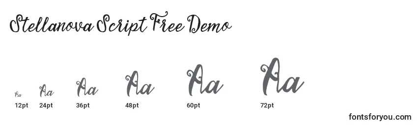 Stellanova Script Free Demo Font Sizes
