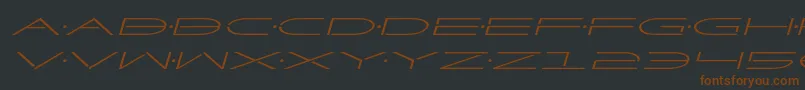 Factorexpandital-Schriftart – Braune Schriften auf schwarzem Hintergrund