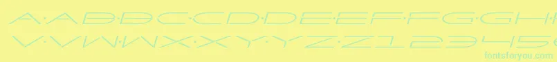 Factorexpandital Font – Green Fonts on Yellow Background