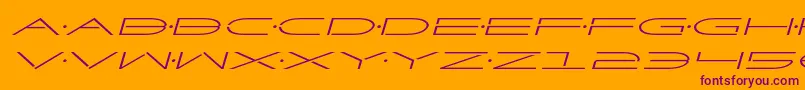 Factorexpandital-Schriftart – Violette Schriften auf orangefarbenem Hintergrund