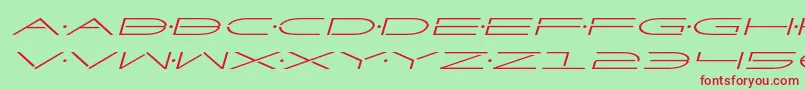 Factorexpandital-Schriftart – Rote Schriften auf grünem Hintergrund