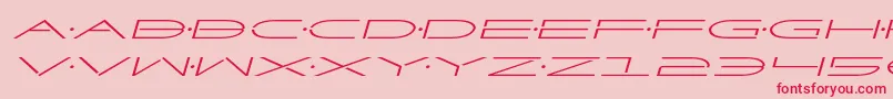フォントFactorexpandital – ピンクの背景に赤い文字