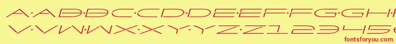 Factorexpandital Font – Red Fonts on Yellow Background