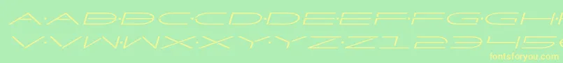 Factorexpandital Font – Yellow Fonts on Green Background