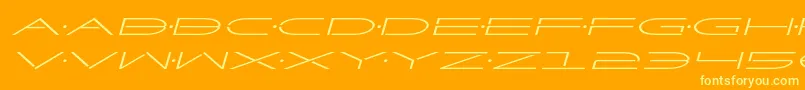 Factorexpandital Font – Yellow Fonts on Orange Background
