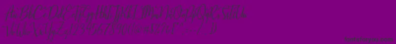 Stellaria Font – Black Fonts on Purple Background