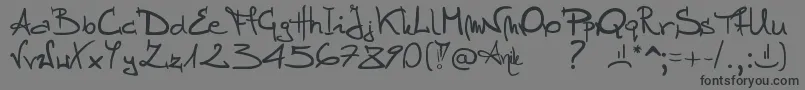 Шрифт Stellina – чёрные шрифты на сером фоне