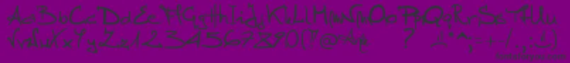 フォントStellina – 紫の背景に黒い文字