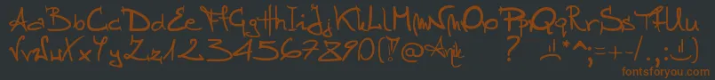 Шрифт Stellina – коричневые шрифты на чёрном фоне