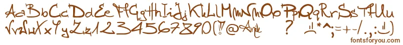 Шрифт Stellina – коричневые шрифты