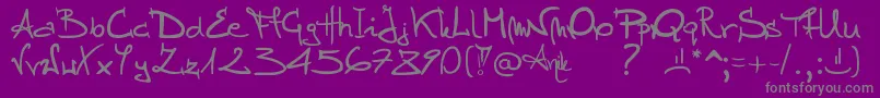 Stellina-Schriftart – Graue Schriften auf violettem Hintergrund