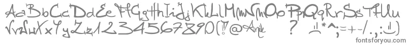 Stellina-Schriftart – Graue Schriften auf weißem Hintergrund