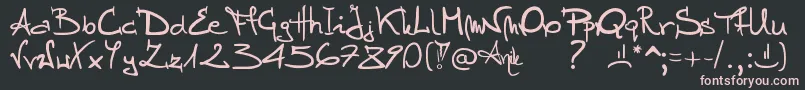 Шрифт Stellina – розовые шрифты на чёрном фоне