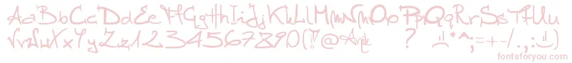 Шрифт Stellina – розовые шрифты на белом фоне