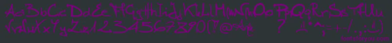 Шрифт Stellina – фиолетовые шрифты на чёрном фоне