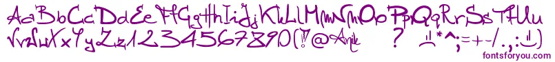 フォントStellina – 紫色のフォント