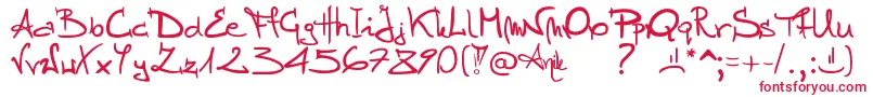 Stellina-Schriftart – Rote Schriften
