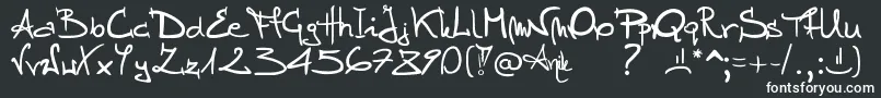 Stellina Font – White Fonts on Black Background