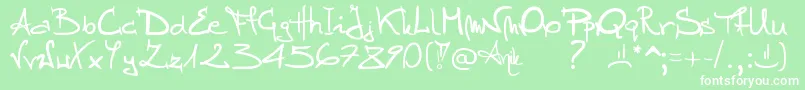 Stellina-Schriftart – Weiße Schriften auf grünem Hintergrund