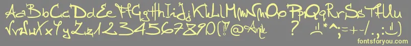 Шрифт Stellina – жёлтые шрифты на сером фоне