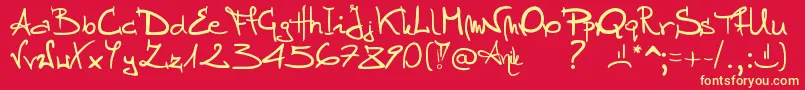 Stellina Font – Yellow Fonts on Red Background