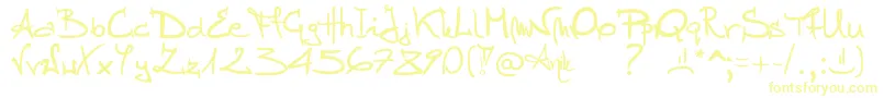 Czcionka Stellina – żółte czcionki