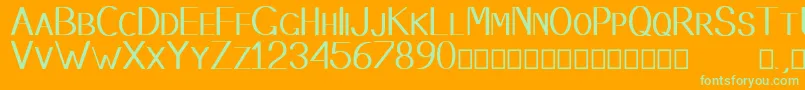 Stembase Font – Green Fonts on Orange Background