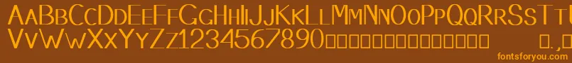 Stembase-fontti – oranssit fontit ruskealla taustalla