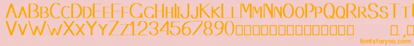 Stembase Font – Orange Fonts on Pink Background