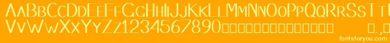 Stembase Font – Yellow Fonts on Orange Background