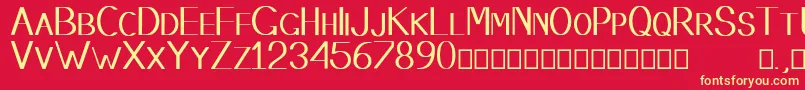 Stembase Font – Yellow Fonts on Red Background