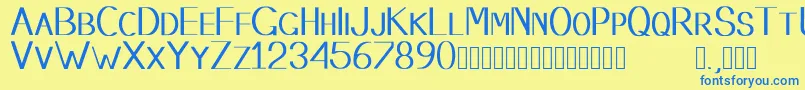 Stembase Font – Blue Fonts on Yellow Background