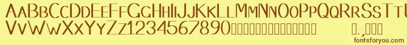 Stembase Font – Brown Fonts on Yellow Background