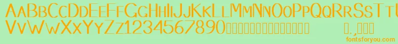 Stembase Font – Orange Fonts on Green Background