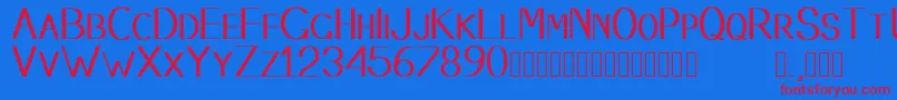 Stembase Font – Red Fonts on Blue Background