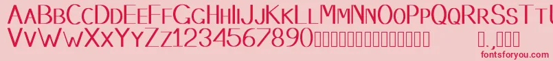 フォントStembase – ピンクの背景に赤い文字