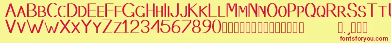 Stembase Font – Red Fonts on Yellow Background