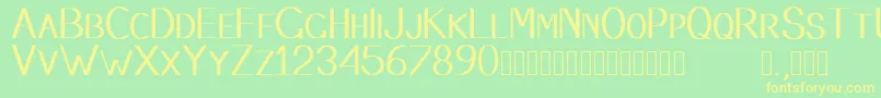 Stembase Font – Yellow Fonts on Green Background