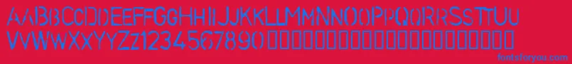 STENB    Font – Blue Fonts on Red Background